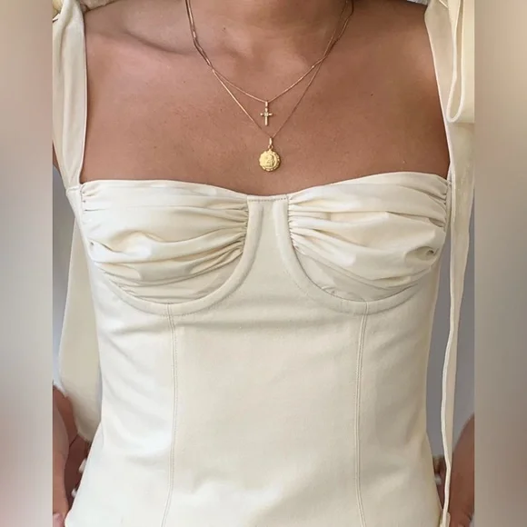 🛑SOLD🛑 Orseund Iris Canvas Bustier Tie Top - Picture 3 of 12